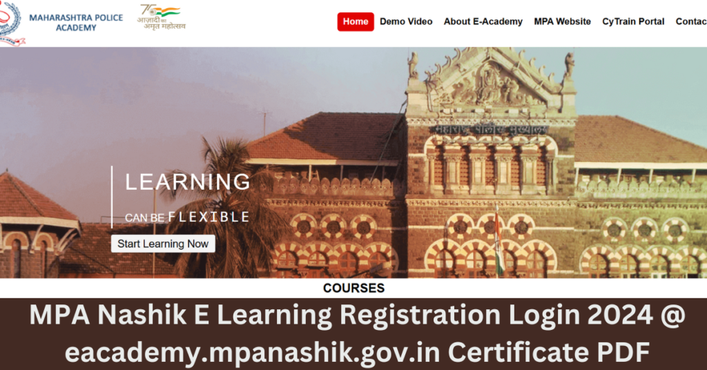 MPA Nashik E Learning Registration Login 2024 @ eacademy.mpanashik.gov.in Certificate PDF Download